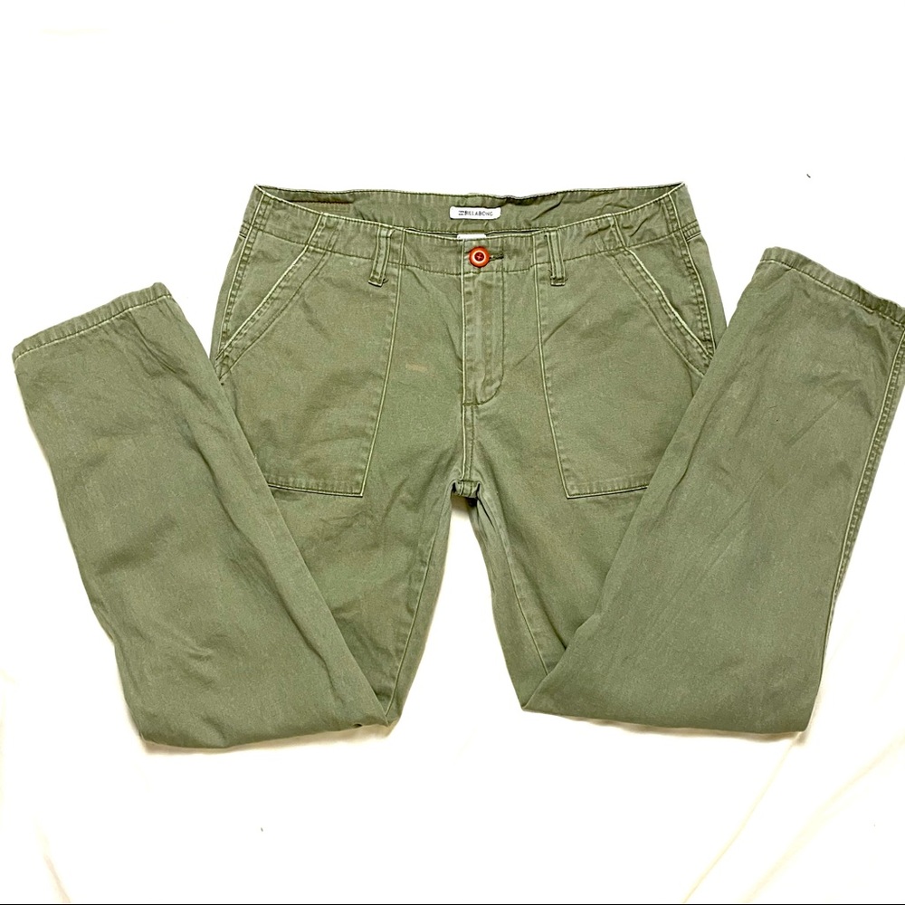 Green Billabong Cargo Pants- Size 30 (EUC)